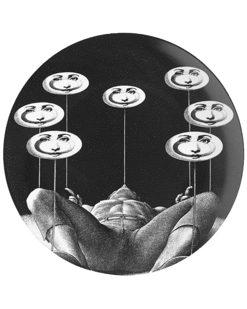 Fornasetti Tema e Variazioni n.193 Teller - Schwarz Schwarz
