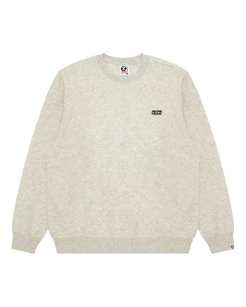 BAPE Sweatshirt mit Logo-Stickerei - Grau Grau