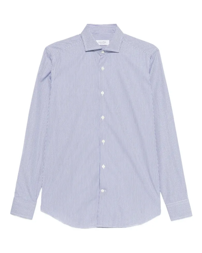 Tintoria Mattei Gestreiftes Hemd - Blau Blau