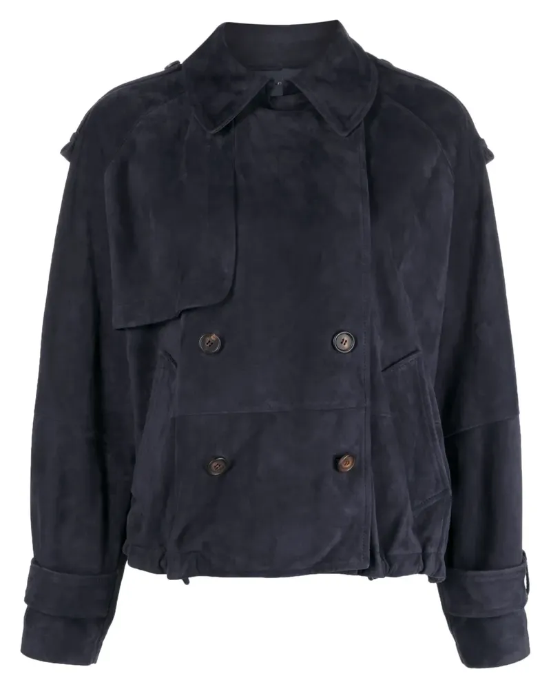 Brunello Cucinelli Jacke aus Wildleder - Blau Blau