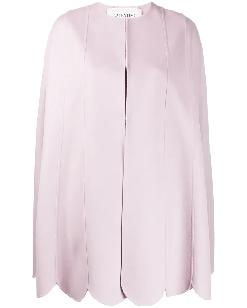 Valentino Garavani Cape mit Wellensaum - Rosa Rosa