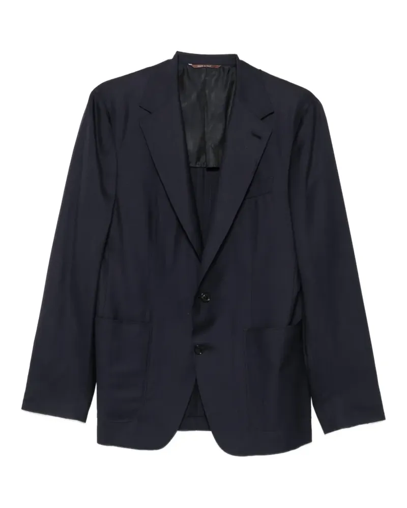 Canali single-breasted notched-lapels blazer - Blau Blau