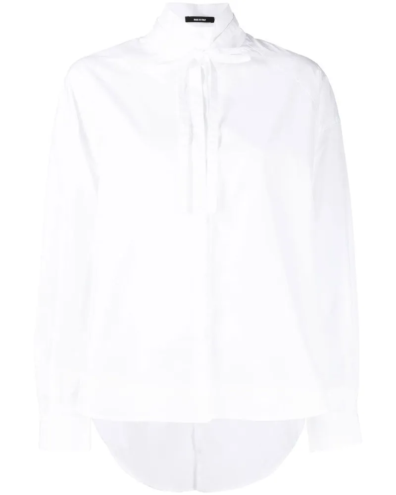 Isabel Benenato Langärmeliges Hemd Weiß