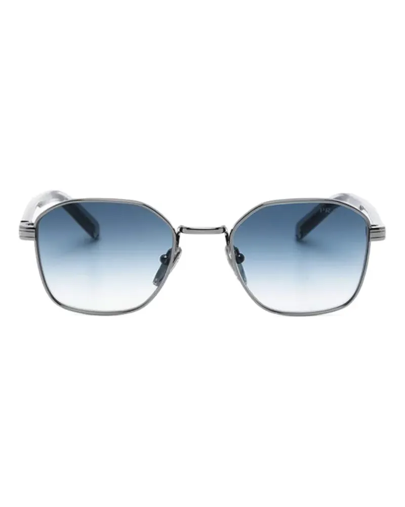 Prada Sonnenbrille mit geometrischem Gestell - Grau Grau
