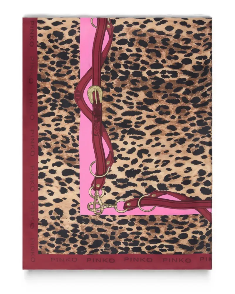 Pinko leopard-print scarf - Rot Rot