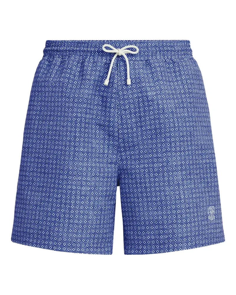 Brunello Cucinelli print swim short - Blau Blau