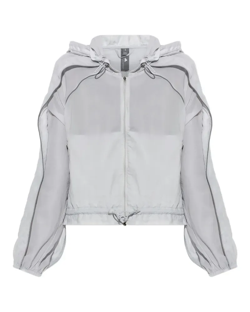 adidas hooded piped jacket - Grau Grau
