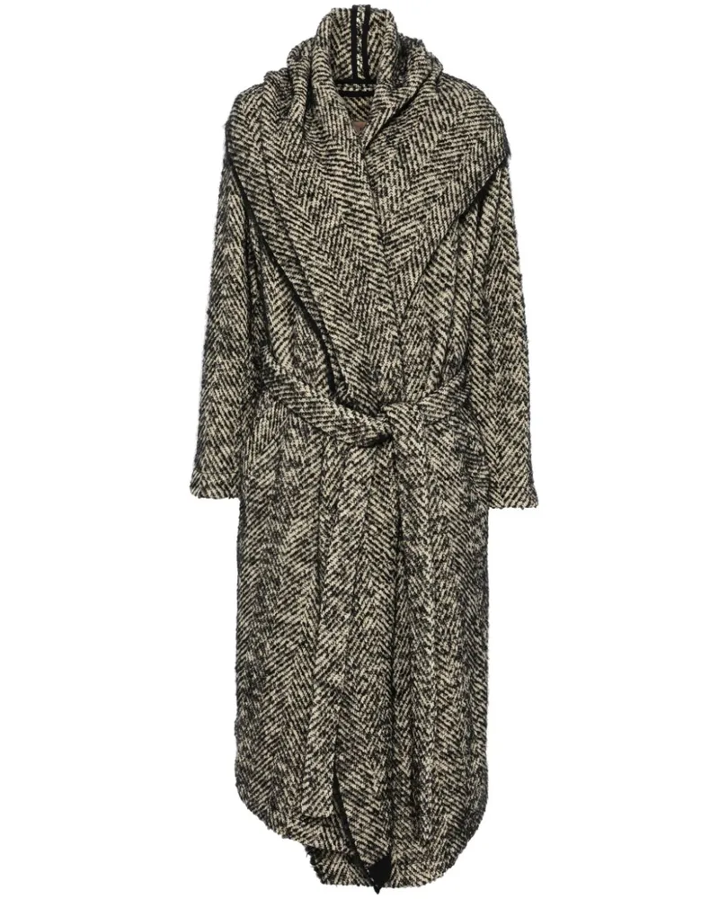 Uma Wang Strickmantel - Schwarz Schwarz
