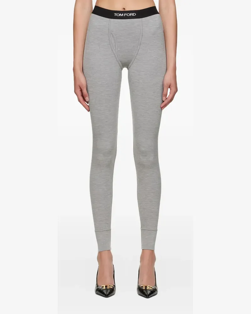 Tom Ford Hose mit Logo - Grau Grau