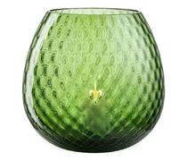 Kerzenhalter aus Makramee-Glas - Grün