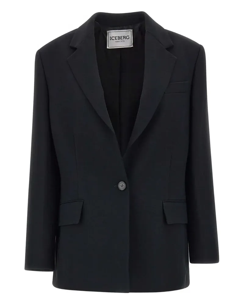 Iceberg Blazer mit fallendem Revers - Schwarz Schwarz