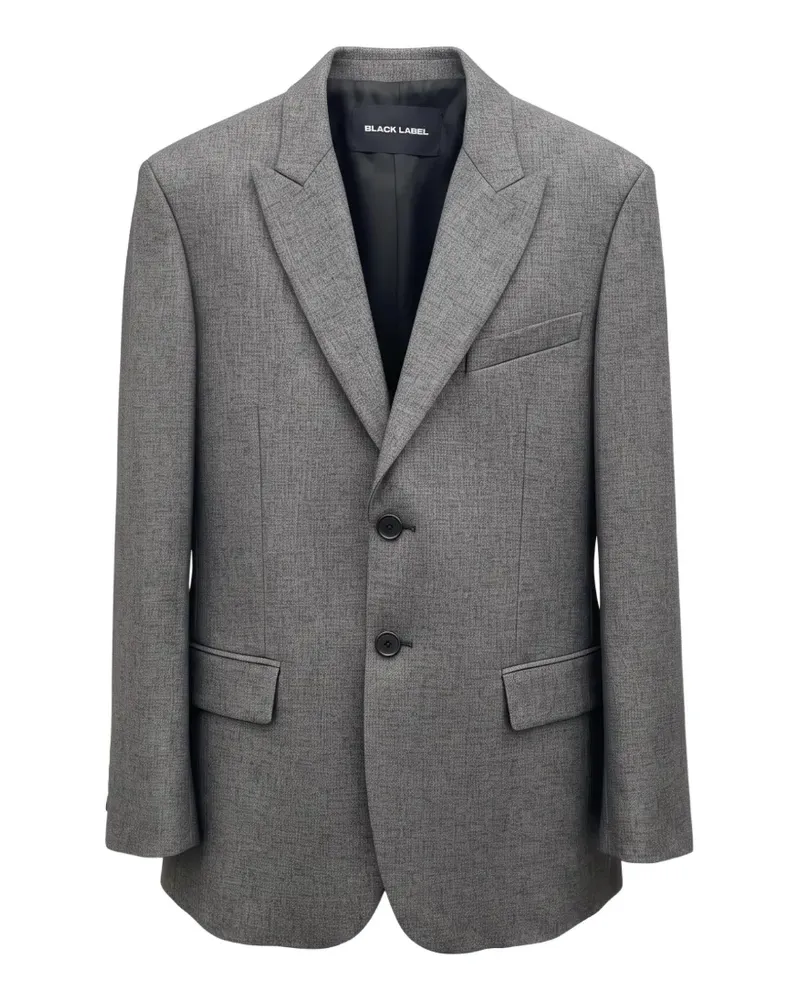 Black Label single-breasted blazer - Grau Grau