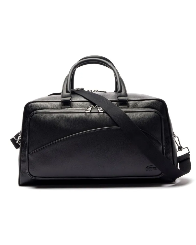 Lacoste Reisetasche aus Leder - Schwarz Schwarz