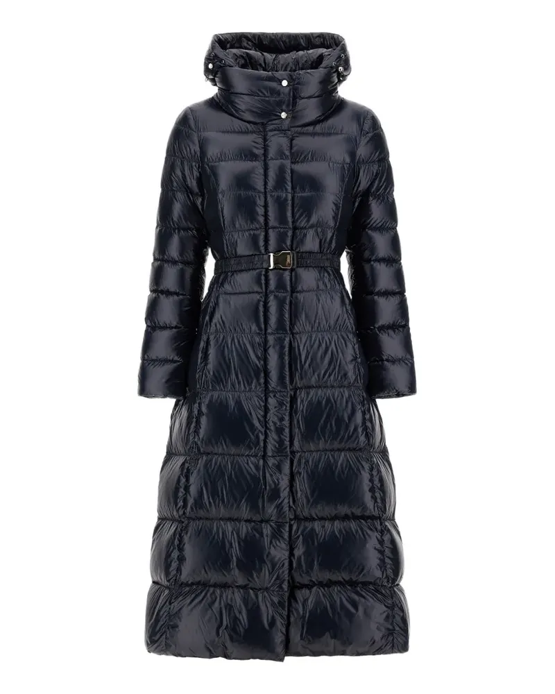 Herno belted hooded coat - Blau Blau