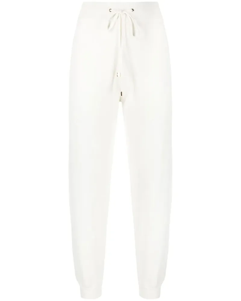 Elisabetta Franchi Jogginghose mit Logo-Stickerei - Weiß Weiß