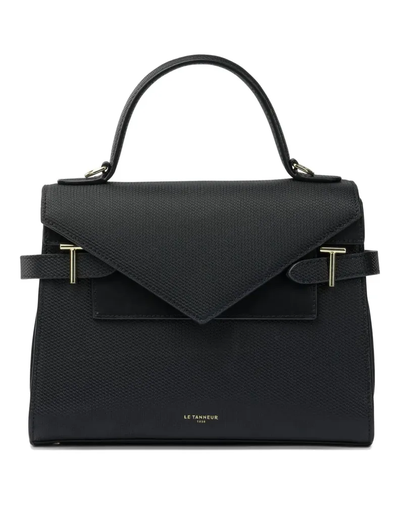 Le Tanneur Mittelgroßer Emilie Tote Bag mit Klappe - Schwarz Schwarz