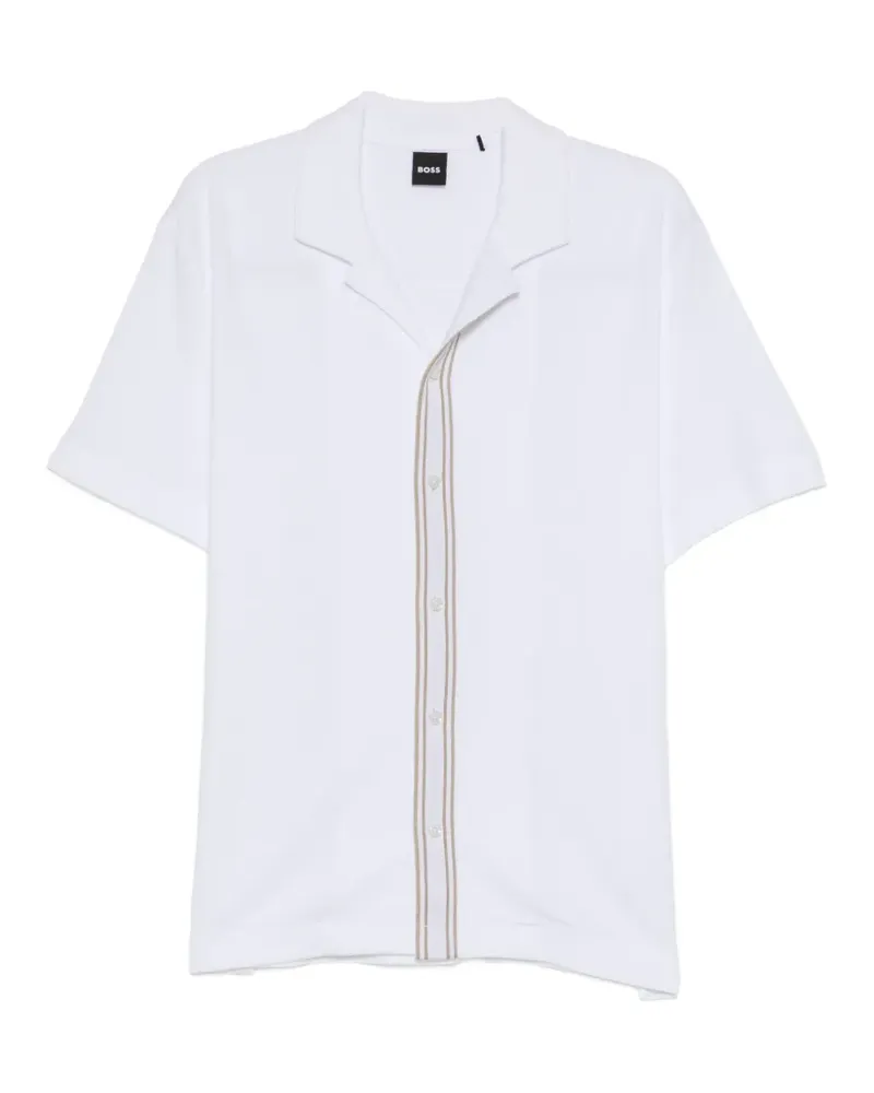 HUGO BOSS knitted button shirt - Weiß Weiß