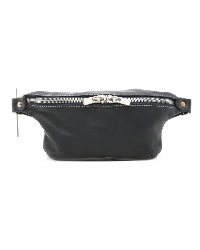 GUIDI Gürteltasche aus Leder - Blau Blau