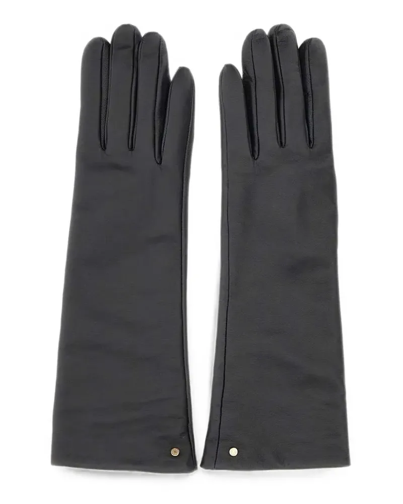 Gianni Chiarini logo-rivet leather gloves - Schwarz Schwarz