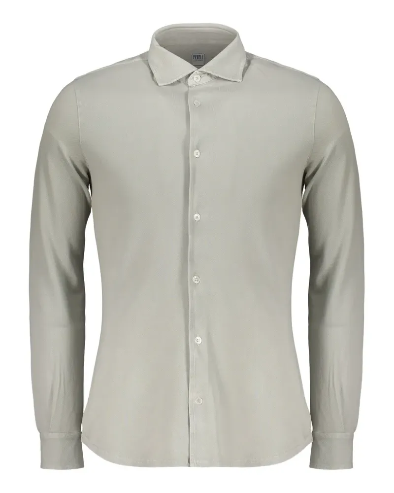 Fedeli button-up long-sleeve shirt - Grau Grau