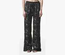 Hose mit Print - Schwarz