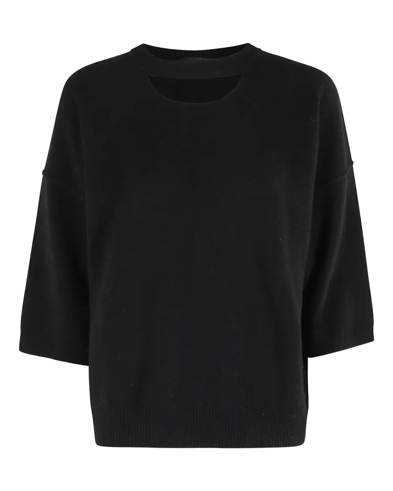 Federica Tosi Kurzärmeliger Pullover - Schwarz Schwarz
