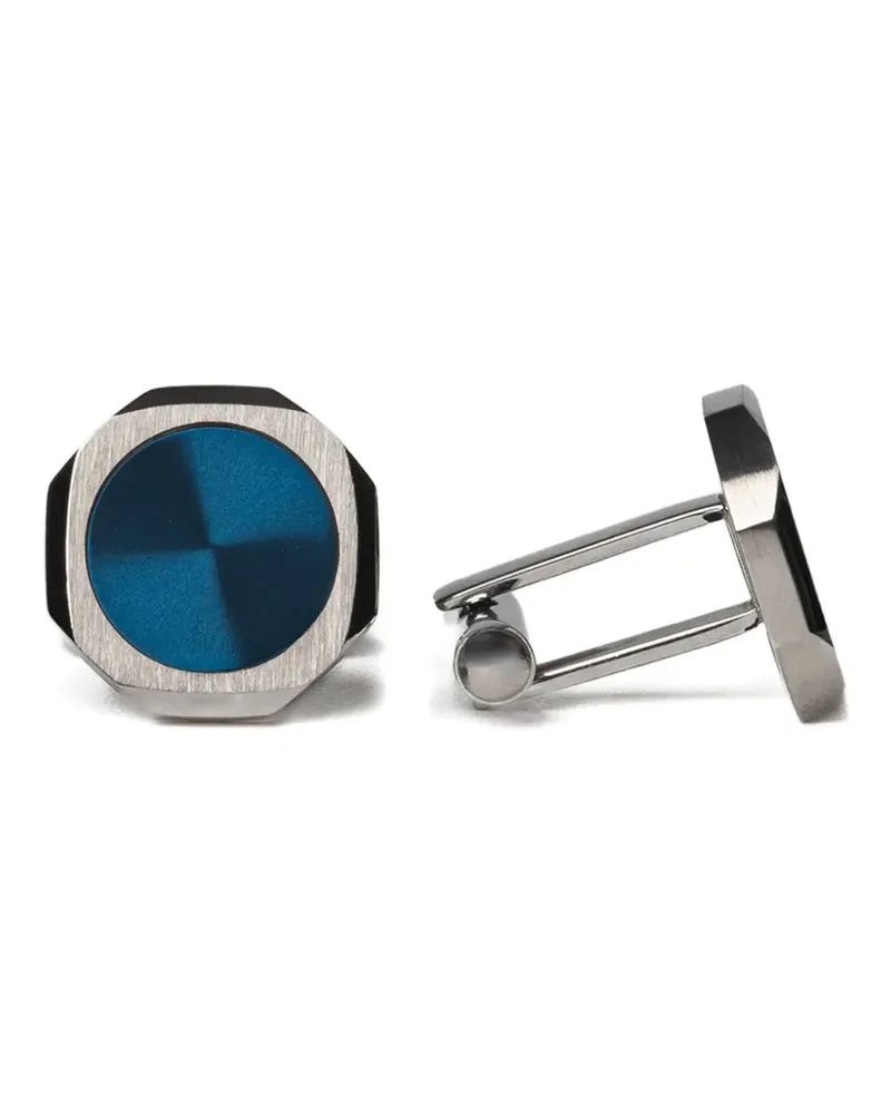 D1 Milano octagonal sunray-dial cufflinks - Grau Grau