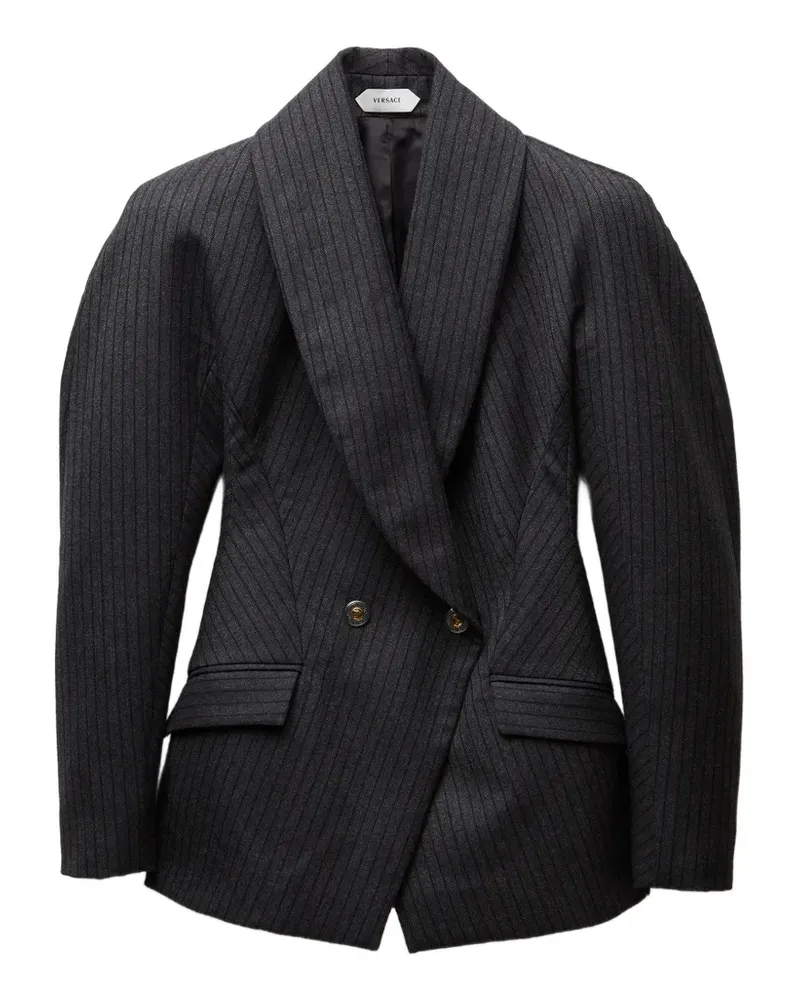 Versace Jacke mit Nadelstreifen - Grau Grau