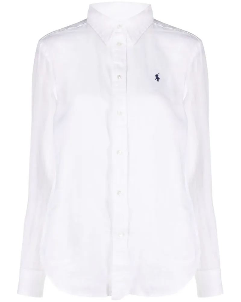 Ralph Lauren Polo Pony Leinenhemd - Weiß Weiß