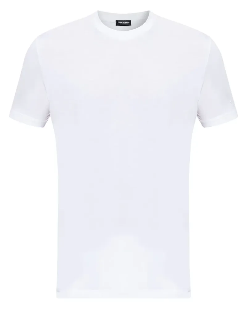 Dsquared2 T-Shirt mit Logo-Stickerei - Weiß Weiß