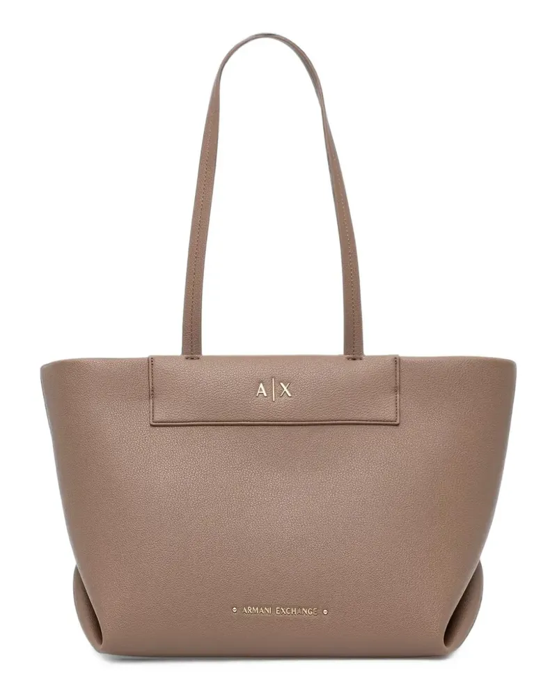 Armani Exchange Tote Bag mit gekörntem Effekt - Braun Braun