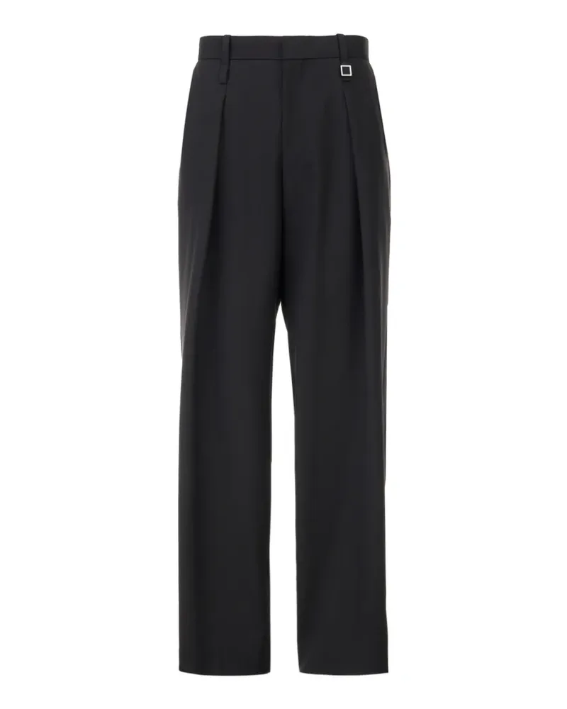 Wooyoungmi pleated wide-leg trousers - Schwarz Schwarz