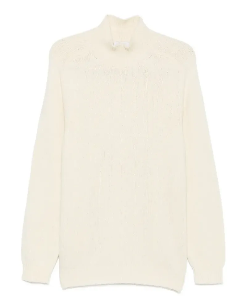 Scaglione V-Ausschnitt-Pullover mit Raglanärmeln - Nude Nude