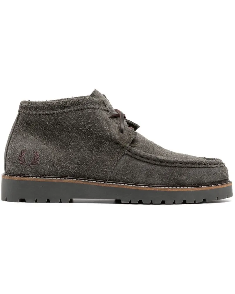 Fred Perry Mid Kenney Stiefeletten aus Wildleder Grün