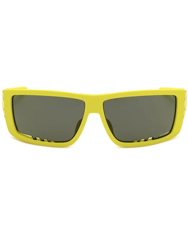 Philipp Plein Fierless Sonnenbrille mit eckigem Gestell - Gelb Gelb