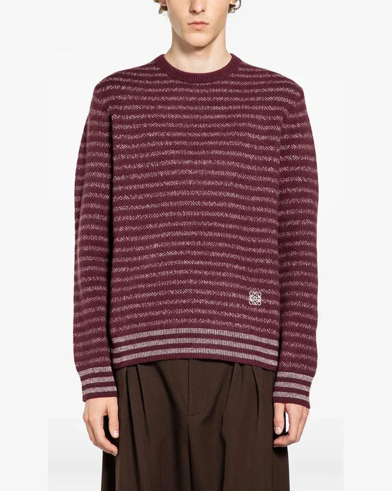 Loewe Gestreifter Pullover - Braun Braun