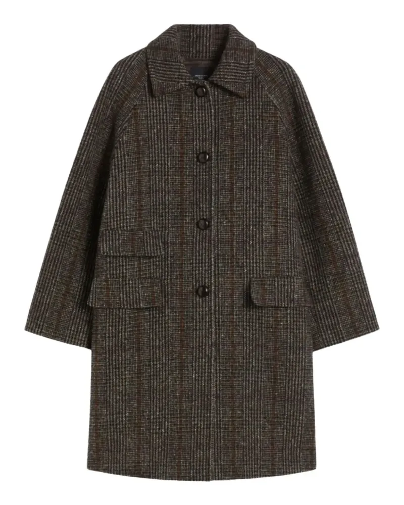 Max Mara Mantel mit Prince-of-Wales-Karomuster - Braun Braun