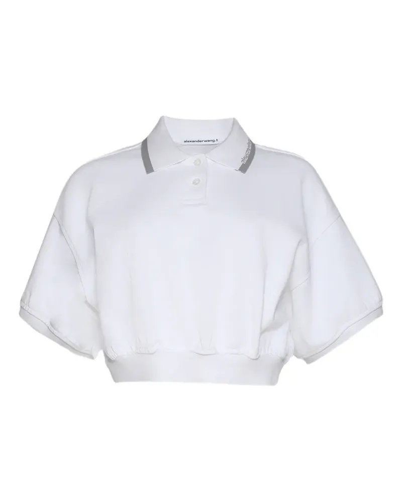 Alexander Wang Poloshirt mit Logo-Kragen - Weiß Weiß