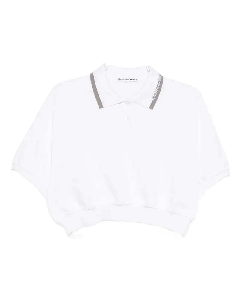 Alexander Wang Poloshirt mit Logo-Kragen - Weiß Weiß