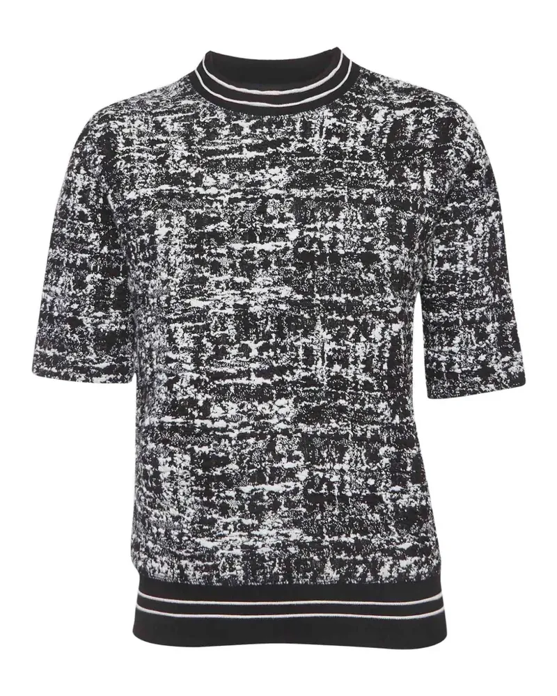 Sandro textured cotton knit top - Schwarz Schwarz
