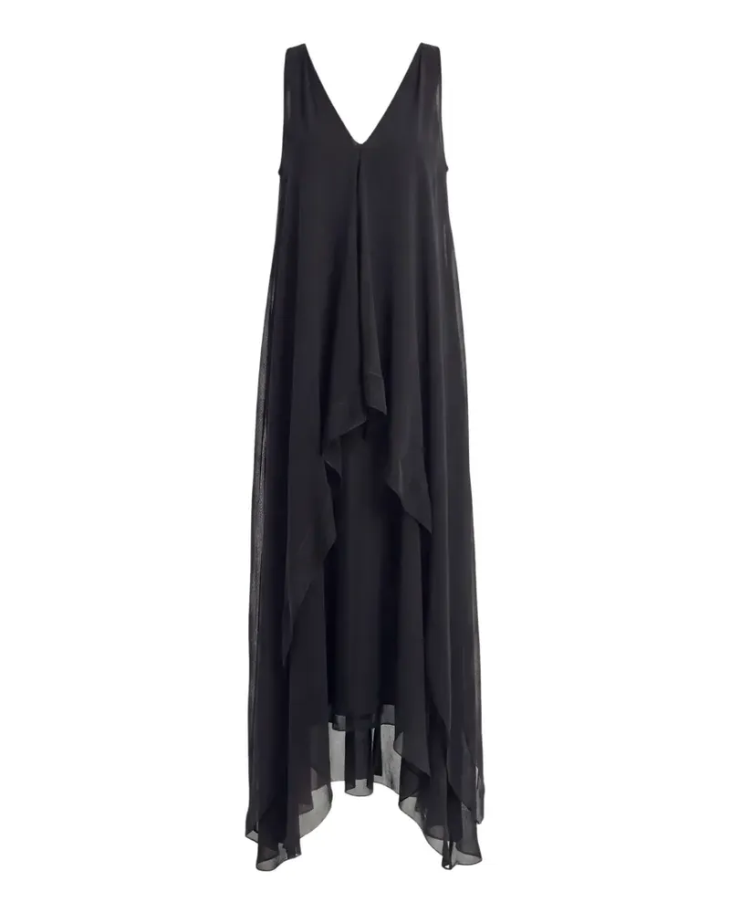 Irina Schrotter Lyko layered asymmetric maxi dress - Schwarz Schwarz