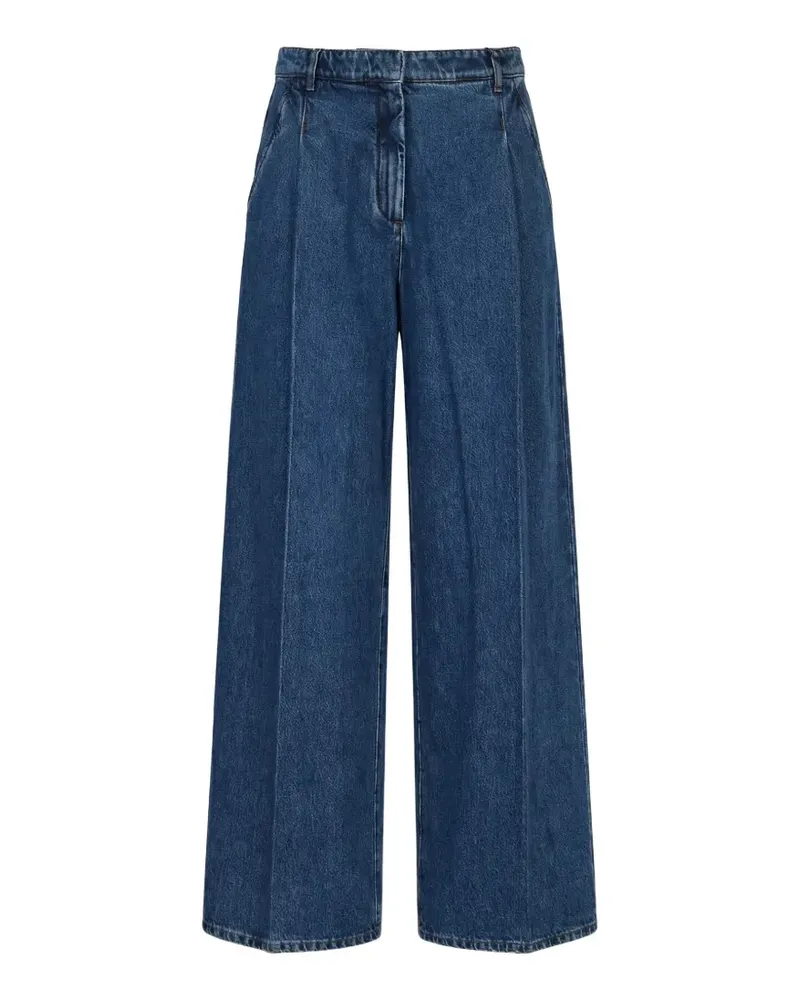 N° 21 Weite Jeans mit Knopfverschluss - Blau Blau