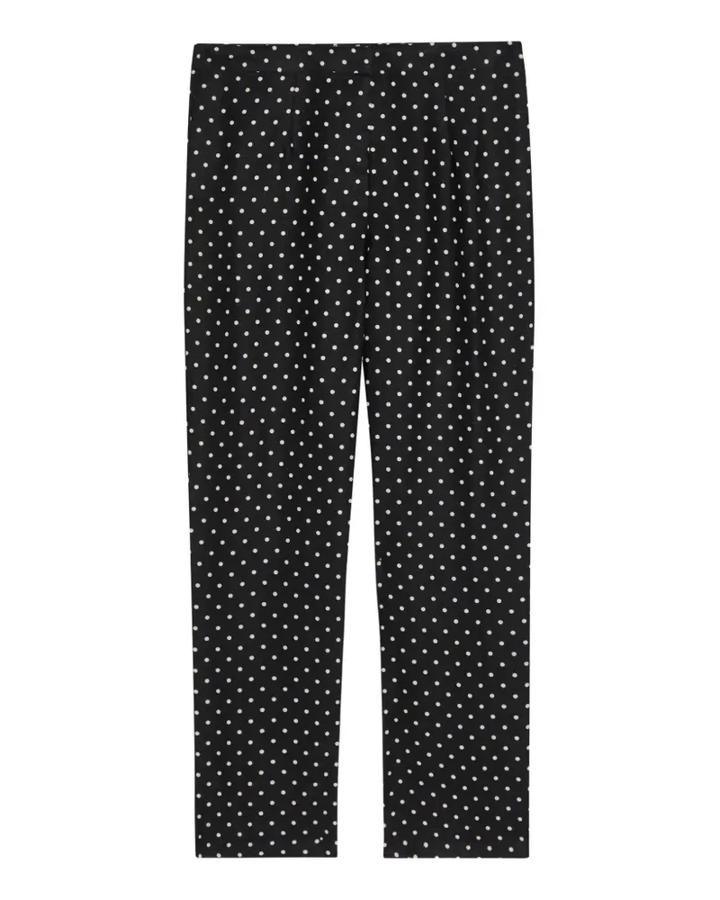 Faithfull The Brand Iria polka-dot linen straight-leg trousers - Schwarz Schwarz