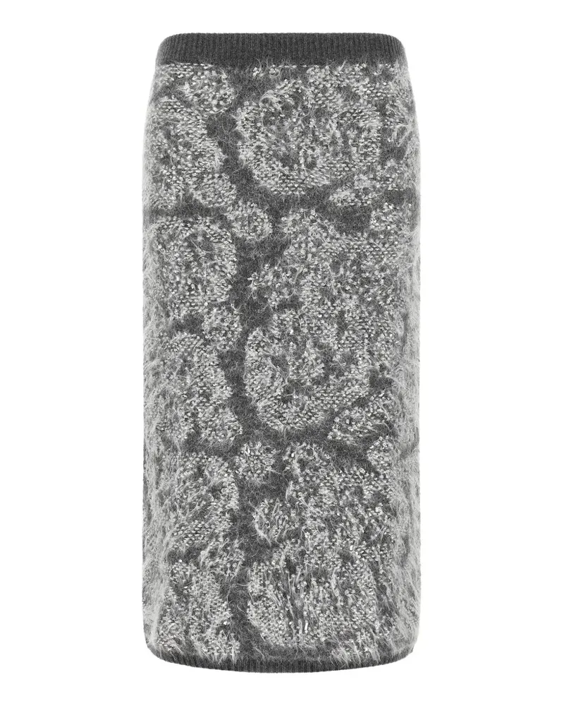 NUDE jacquard-knit midi skirt - Grau Grau