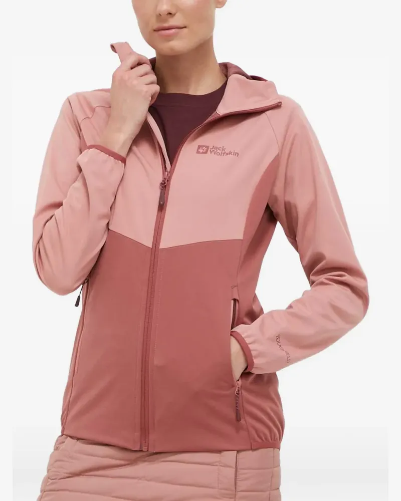 Jack Wolfskin hooded colour-block jacket - Rosa Rosa