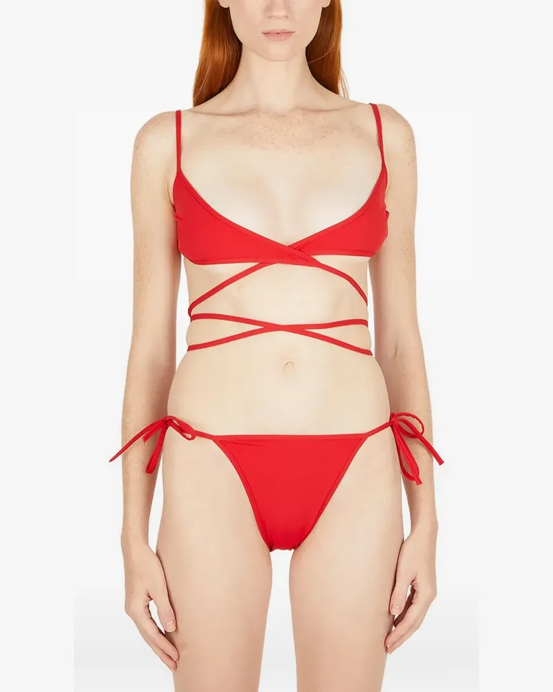 Balenciaga wrap-around tie-fastening bikini - Rot Rot