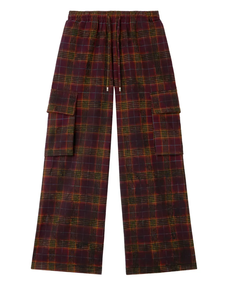 Palm Angels checked cargo pants - Rot Rot