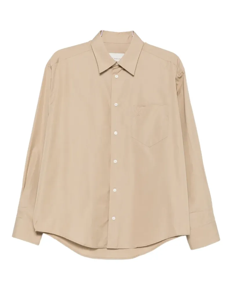 AMI Paris Ami de Coeur chest-pocket shirt - Nude Nude