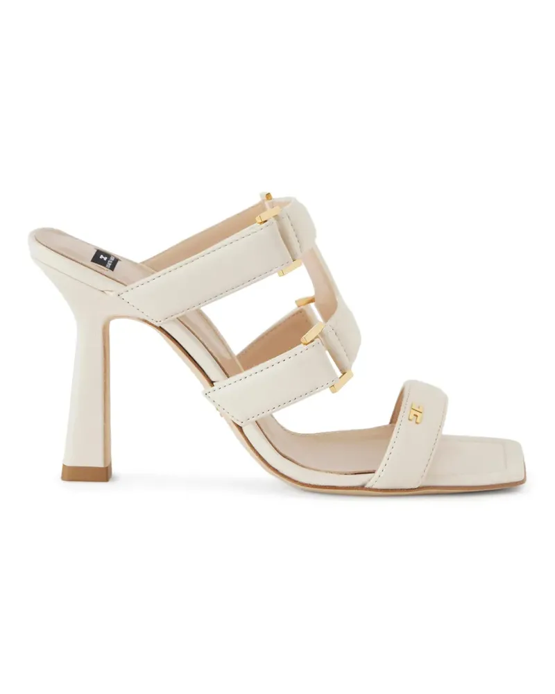 Elisabetta Franchi logo-detail strap sandals - Nude Nude