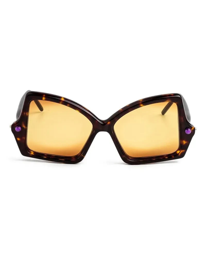 KUBORAUM P30 geometric-frame sunglasses - Braun Braun